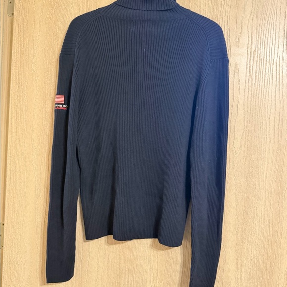 Vintage Polo Jeans Co. Ralph Lauren American Flag Ribbed Turtleneck Sweater - Picture 7 of 8